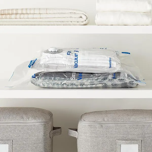Small Flat Vacuum Bags Clear Pkg/2