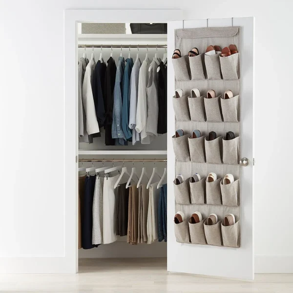 20-Pocket Eco-Fabric Over the Door Shoe Bag