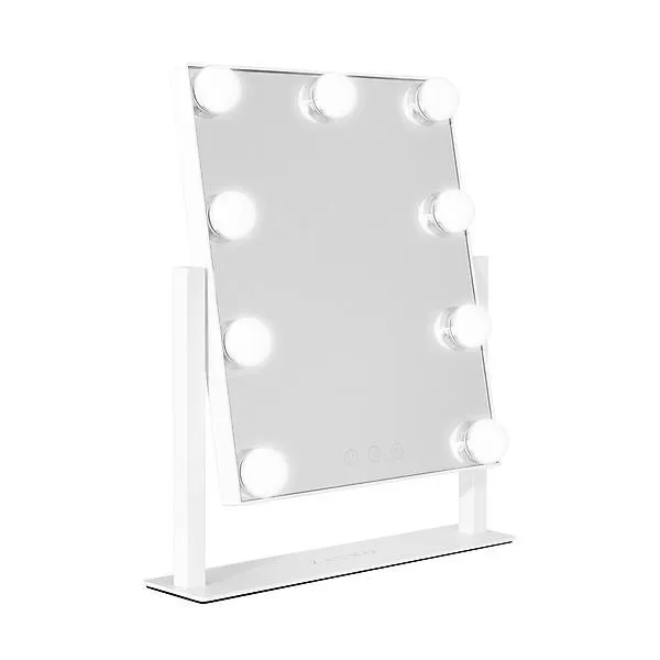 9-Bulb Hollywood Mirror White