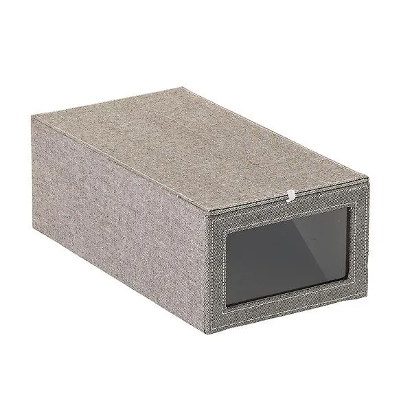Cambridge Drop-Front Shoe Box Grey