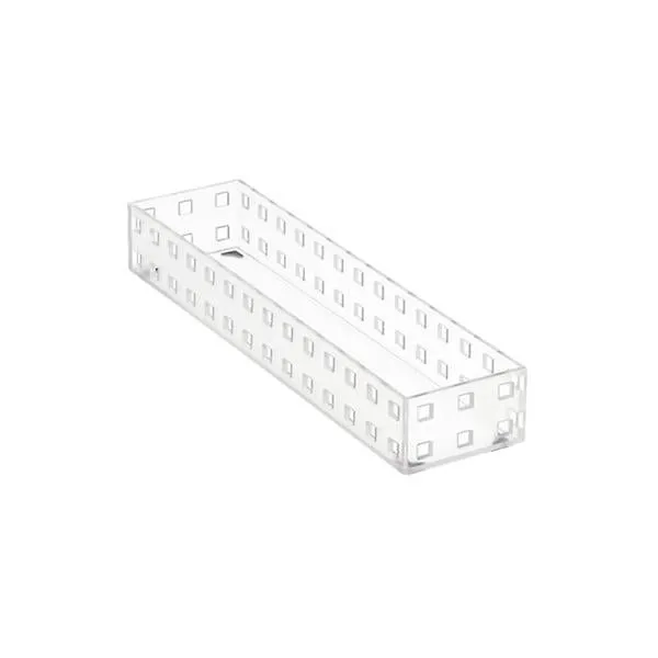 like-it Bricks 11" Narrow Shallow Bin Translucent
