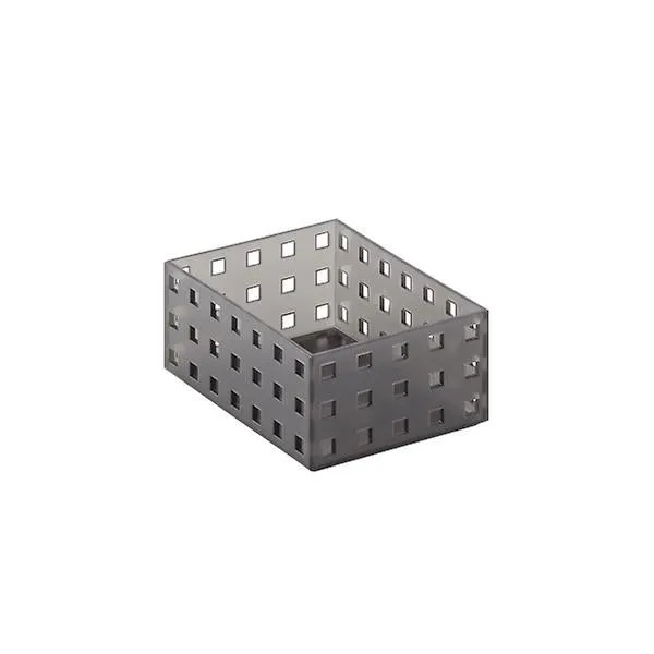 like-it Bricks 4" Medium Short Bin Smoke