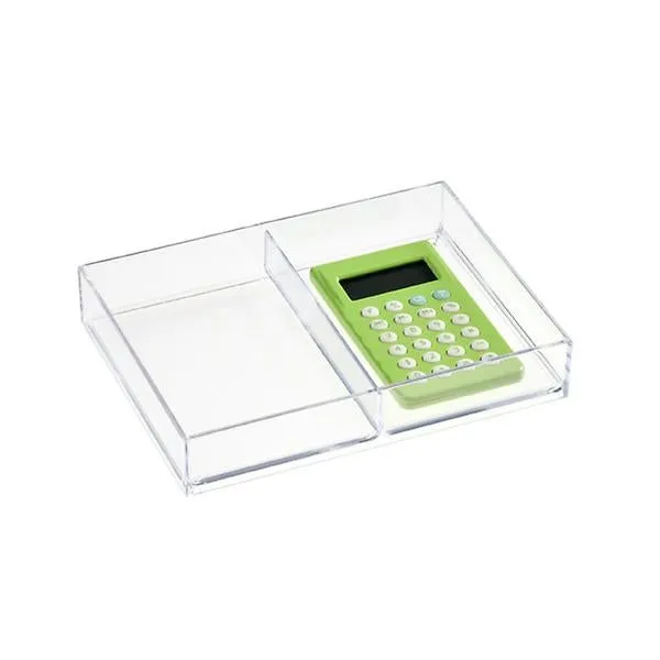 like-it Small Shallow 2-Section Drawer Divider Clear