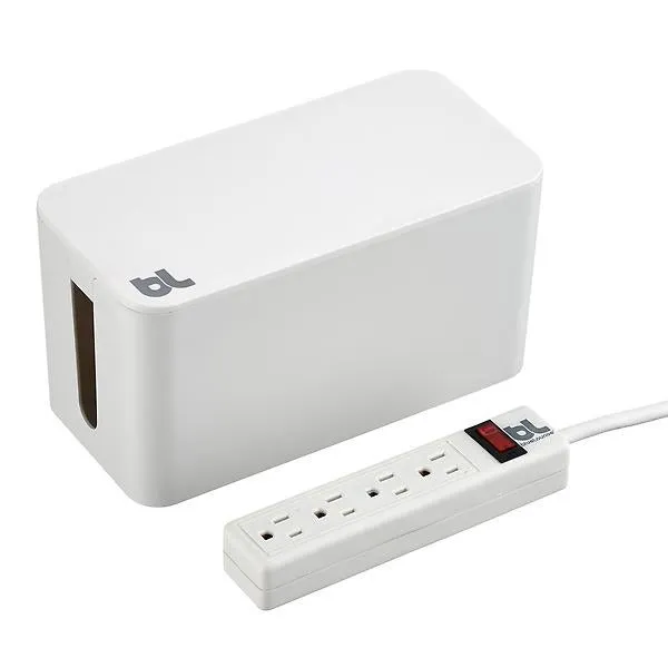 Mini CableBox with Surge Protector White