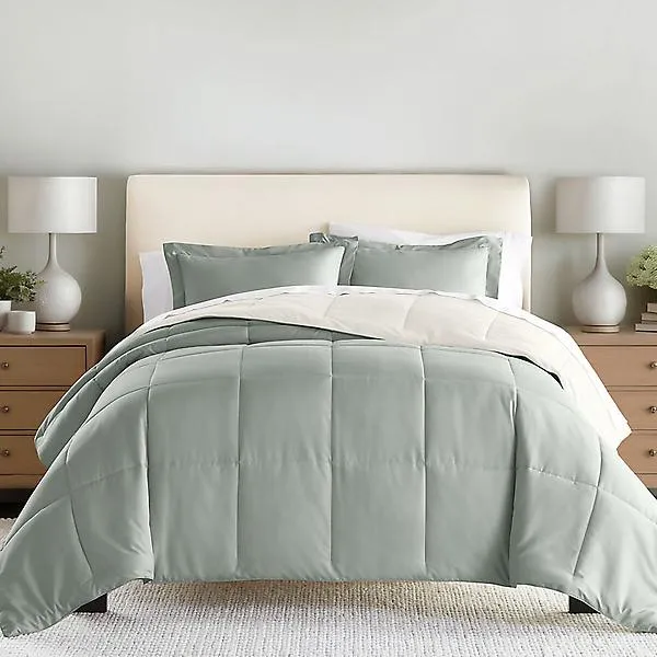 Queen 3-Pc. Down Alternative Comforter Set Eucalyptus