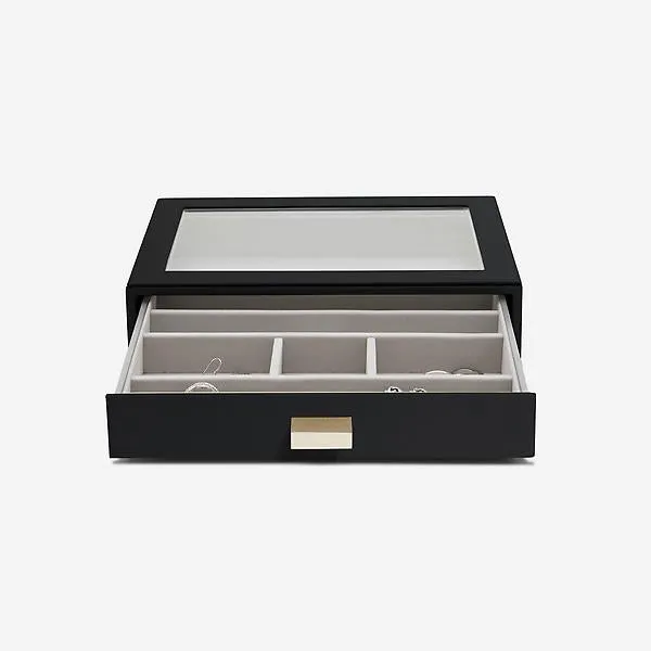 Stackers Classic Glass Top Drawer Black