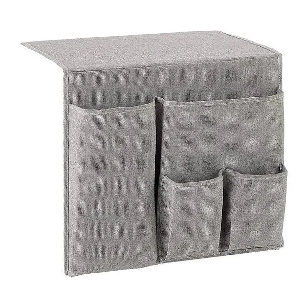 The Container Store Bedside Storage Caddy Grey