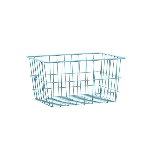The Container Store Medium Wire Basket Blue