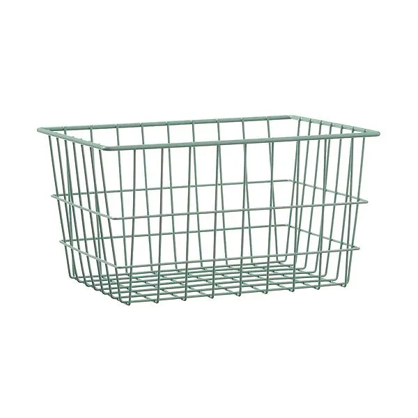 The Container Store Medium Wire Basket Green