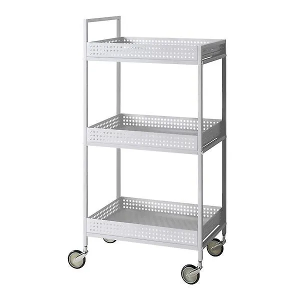 The Container Store Perforated Dot Cart White