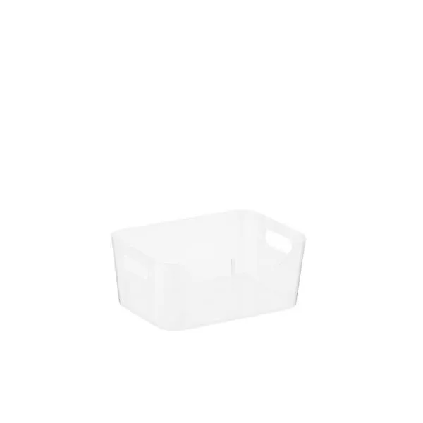 X-Small Plastic Storage Bin w/ Handles Clear