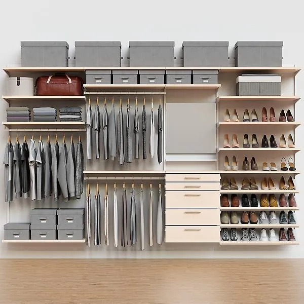 Décor+ by Elfa 11' Closet Mt White & Nat Birch