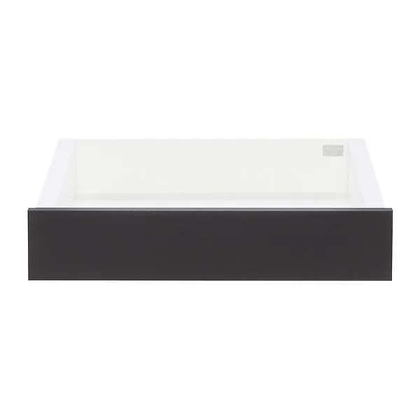 Décor+ by Elfa Shallow Solid Drawer Box White & Grey