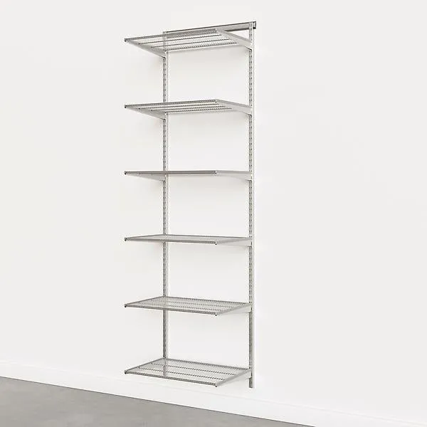 Elfa Classic 2' Basic Shelving Platinum