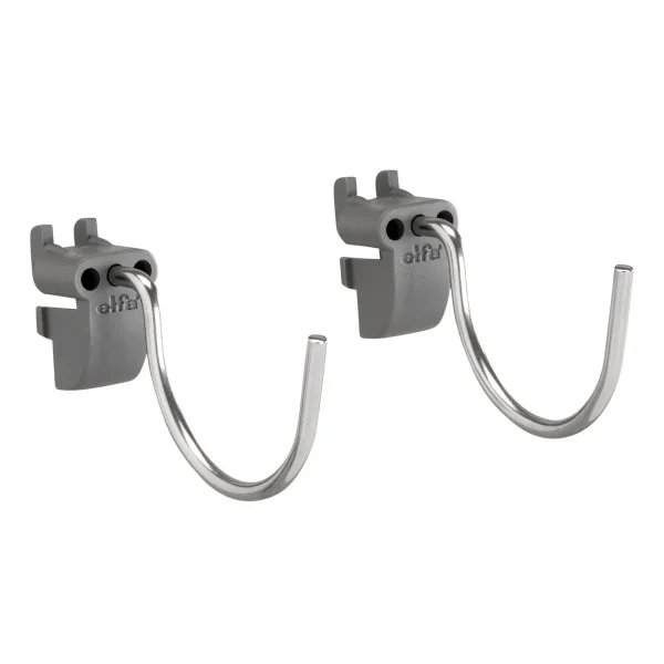 Elfa Utility Small Round Hook Grey Pkg/2