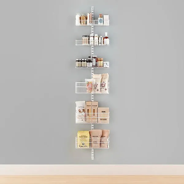 Elfa Utility Wire Wall-Mounted Rack White