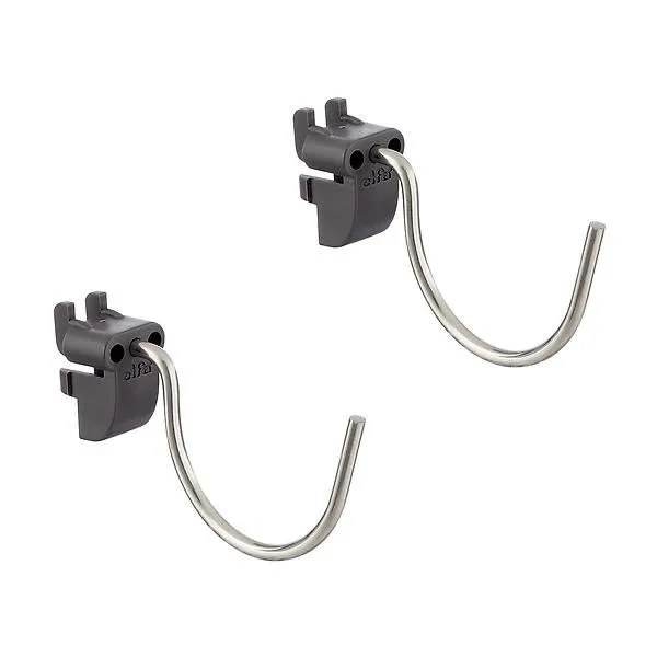 Garage+ by Elfa Small Pegboard Round Hook Matte Grey Pkg/2
