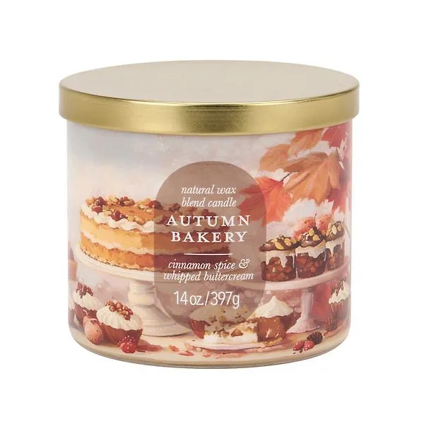 14OZ Candle Jar Harvest Pumpkin 3 Multi