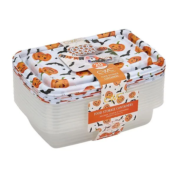 22IN Rectangle Food Container - Bat Multi