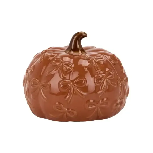 4IN Pmkn Ceramic W Bows Orange