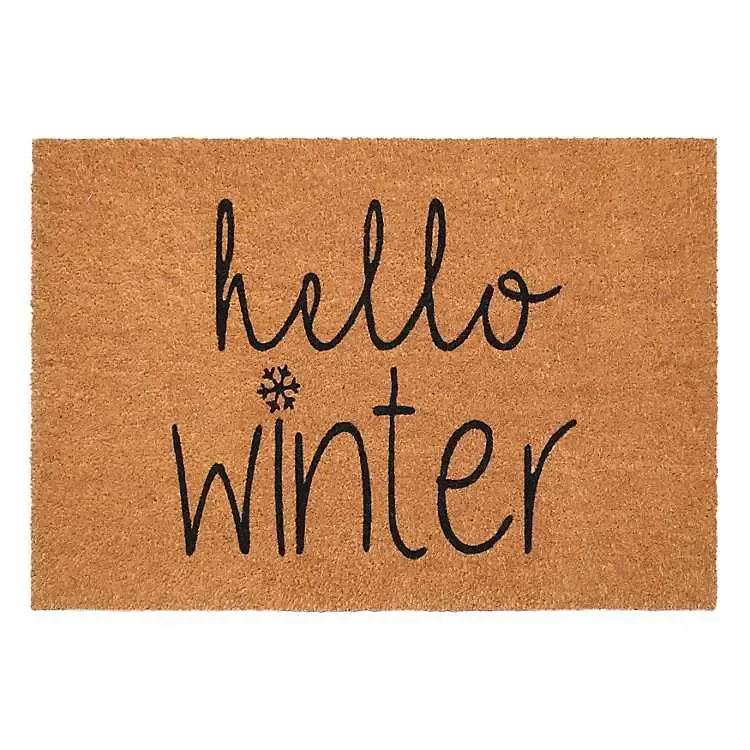Hello Winter Coir Doormat