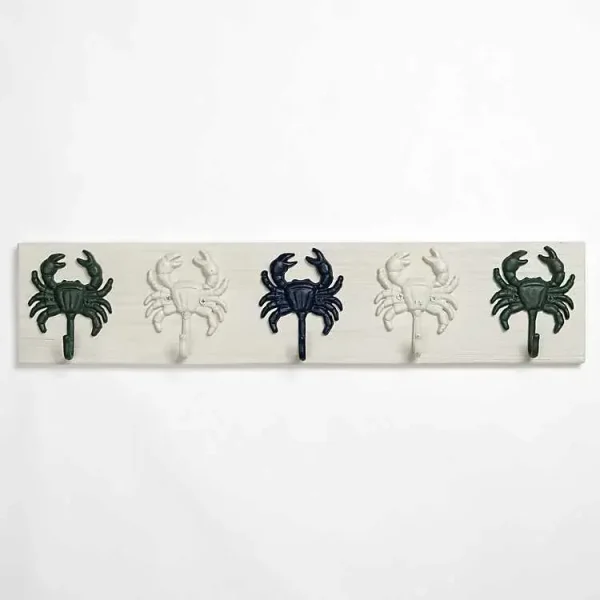 Wood and Metal Crab Wall Hooks