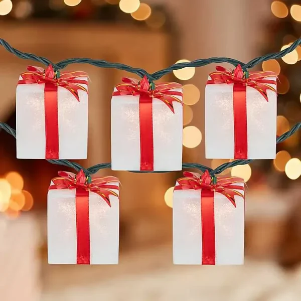 Wrapped Christmas Gifts 10-pc. String Lights