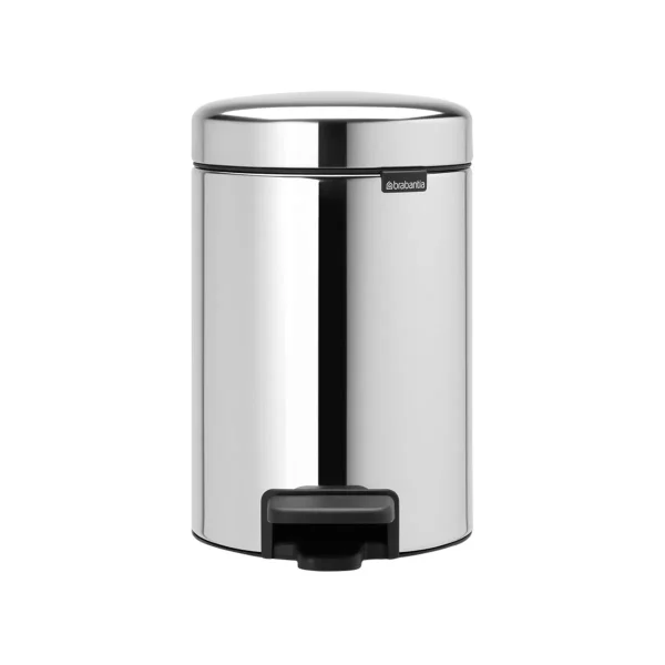 Brabantia 0.8 gal newIcon Step On Trash Can Brilliant Steel