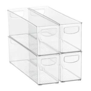 Case of 4 Linus Small Deep Drawer Bin Clear