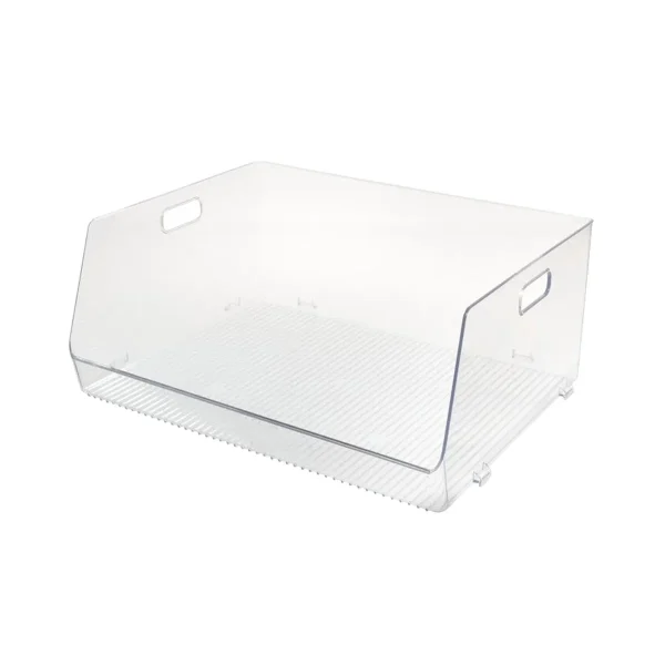 iDesign Extra Wide Linus Open Front Stacking Bin