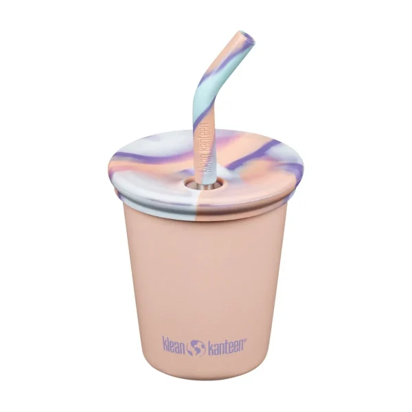Klean Kanteen 10 oz Straw-Lid Kid Cup Peach Parfait