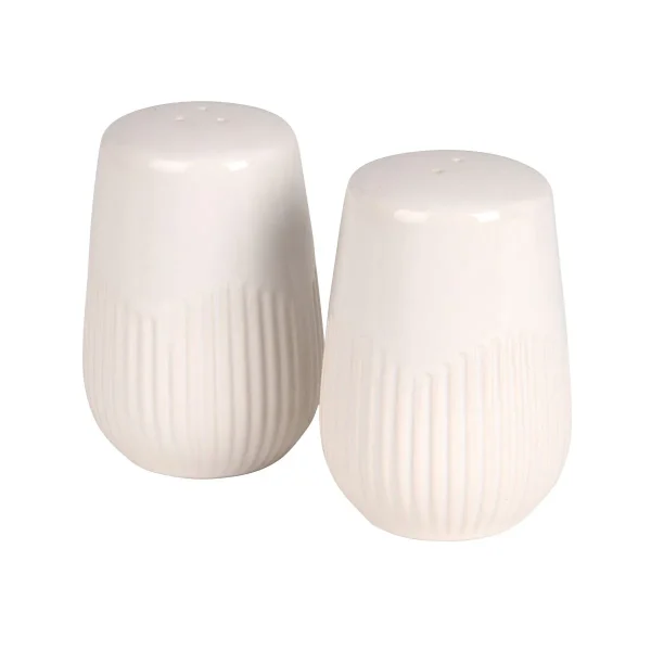 Ribbed Stoneware Salt & Pepper Shaker