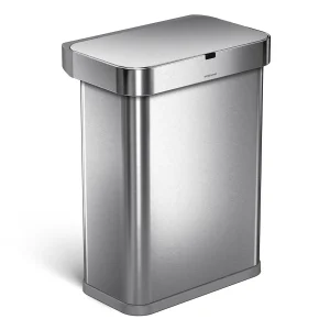 simplehuman 58 L Rectangular Sensor Trash Can White