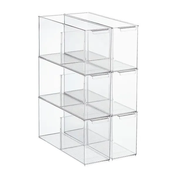 The Everything Organizer Shelf Depth Pantry Bin w/ Divider Large Pkg/6