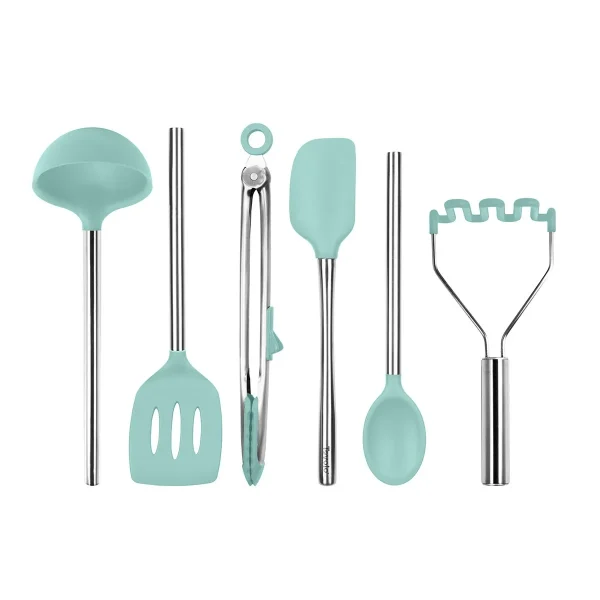 Tovolo Silicone Utensil Set Aqua Pkg/6