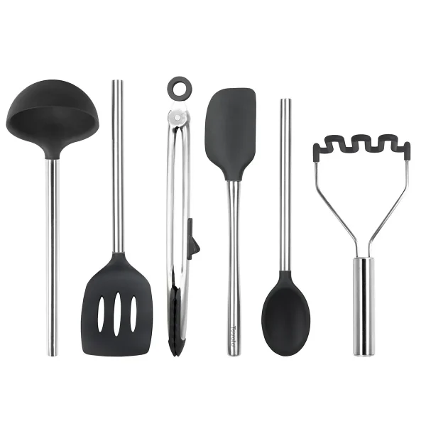 Tovolo Silicone Utensil Set Black Pkg/6