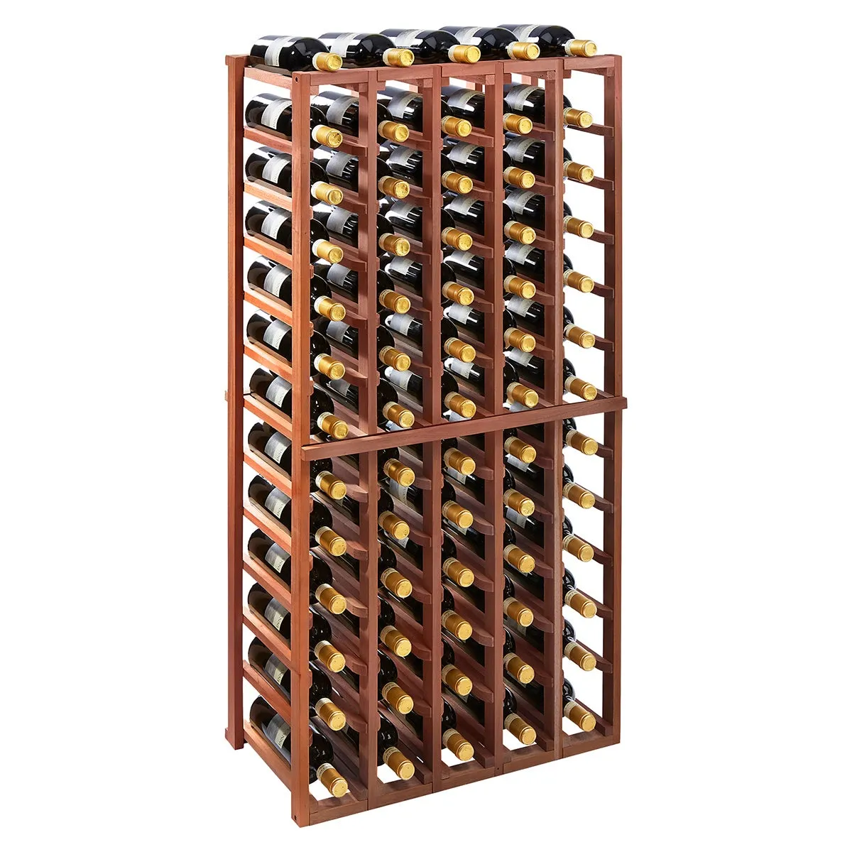 Wine Enthusiast N'FINITY Stackable 5 Column Walnut