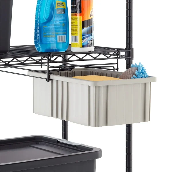 InterMetro Grey Sliding Drawer