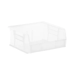 Wide Stackable Plastic Utility Bin Clear