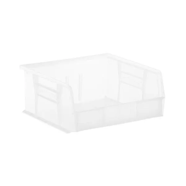 Wide Stackable Plastic Utility Bin Clear